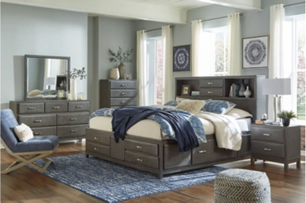 Signature Design by Ashley Caitbrook Queen Storage Bed, Dresser and Mirror