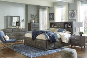 Signature Design by Ashley Caitbrook Queen Storage Bed, Dresser and Mirror