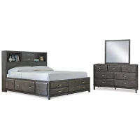 Signature Design by Ashley Caitbrook Queen Storage Bed, Dresser and Mirror