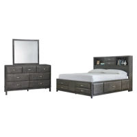 Signature Design by Ashley Caitbrook King Storage Bed, Dresser and Mirror