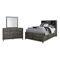 Signature Design by Ashley Caitbrook Full Storage Bed with Mirrored Dresser