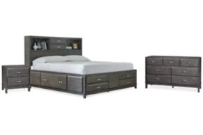 Signature Design by Ashley Caitbrook King Storage Bed, Dresser and Nightstand-