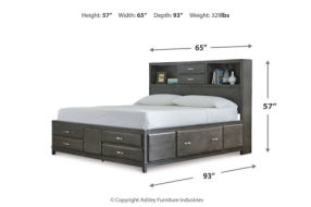 Signature Design by Ashley Caitbrook Queen Storage Bed and Dresser-Gray