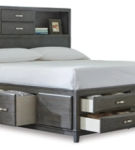 Signature Design by Ashley Caitbrook Queen Storage Bed and Dresser-Gray