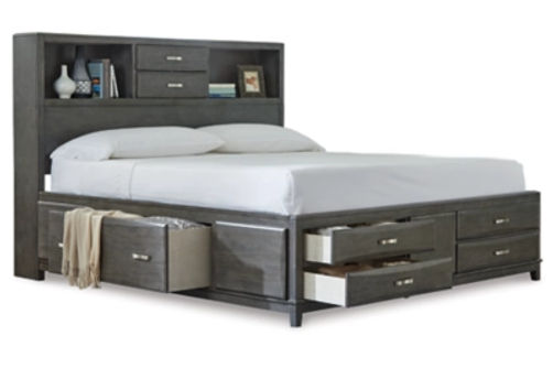 Signature Design by Ashley Caitbrook Queen Storage Bed, Dresser, Mirror and Ch