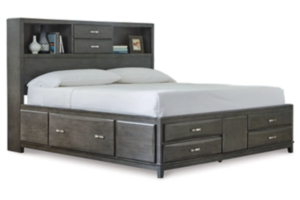 Signature Design by Ashley Caitbrook Queen Storage Bed and Dresser-Gray