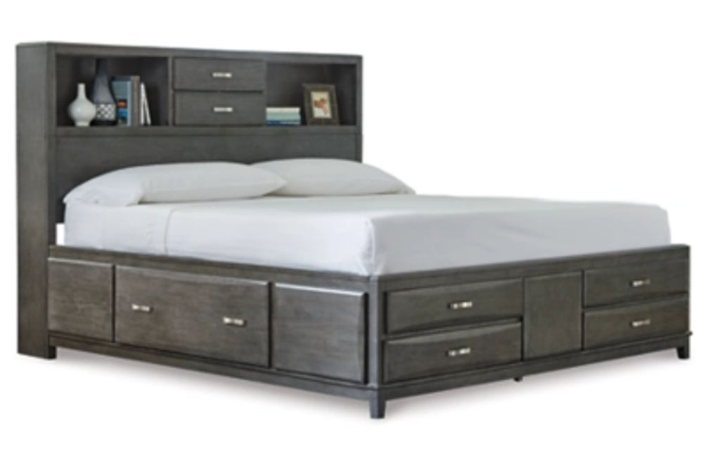 Caitbrook California King Storage Bed, Dresser and Mirror-