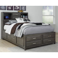 Signature Design by Ashley Caitbrook Full Storage Bed with 7 Drawers-Gray