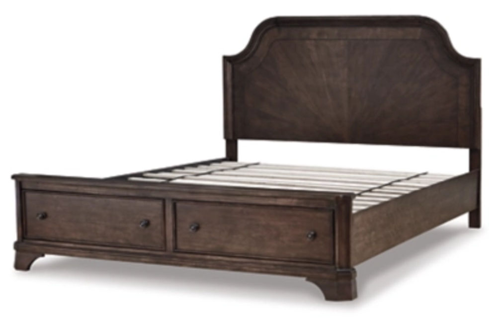 Adinton King Panel Bed with 2 Storage Drawers