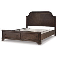 Adinton King Panel Bed with 2 Storage Drawers