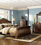 Millennium by Ashley North Shore King Sleigh Bed-Dark Brown