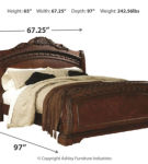 Millennium by Ashley North Shore Queen Sleigh Bed-Dark Brown