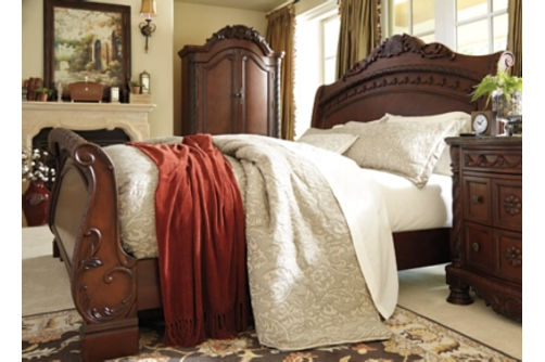 Millennium by Ashley North Shore King Sleigh Bed-Dark Brown