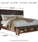 Signature Design by Ashley Ralene King Upholstered Panel Bed-Dark Brown