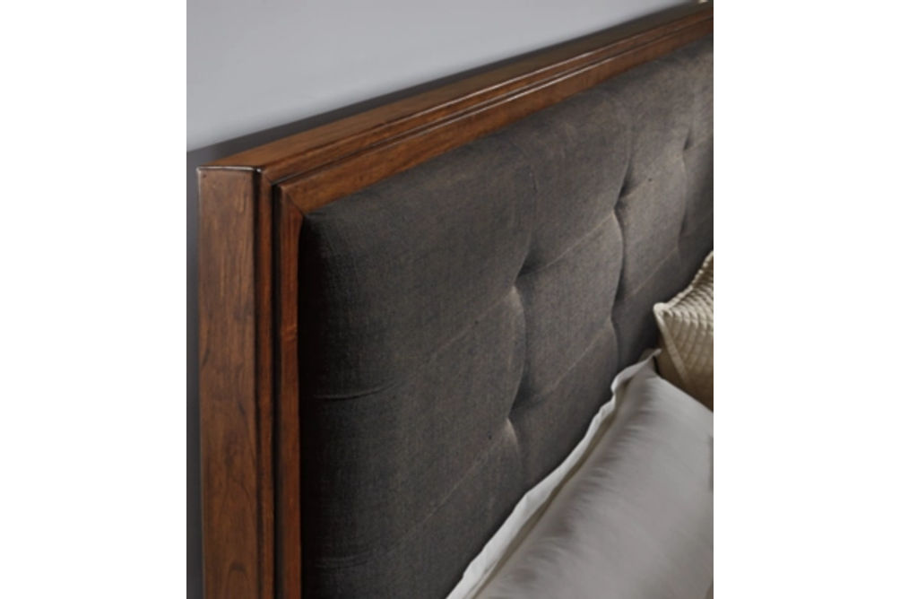 Signature Design by Ashley Ralene Queen Upholstered Panel Bed-Dark Brown