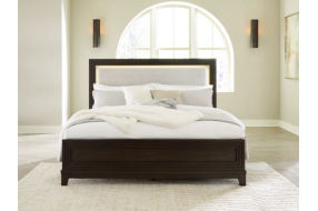 Signature Design by Ashley Neymorton King Upholstered Panel Bed-Dark Grayish B