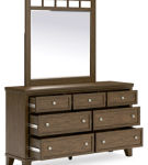 Benchcraft Shawbeck Queen Panel Bed, Dresser and Mirror-Dark Brown