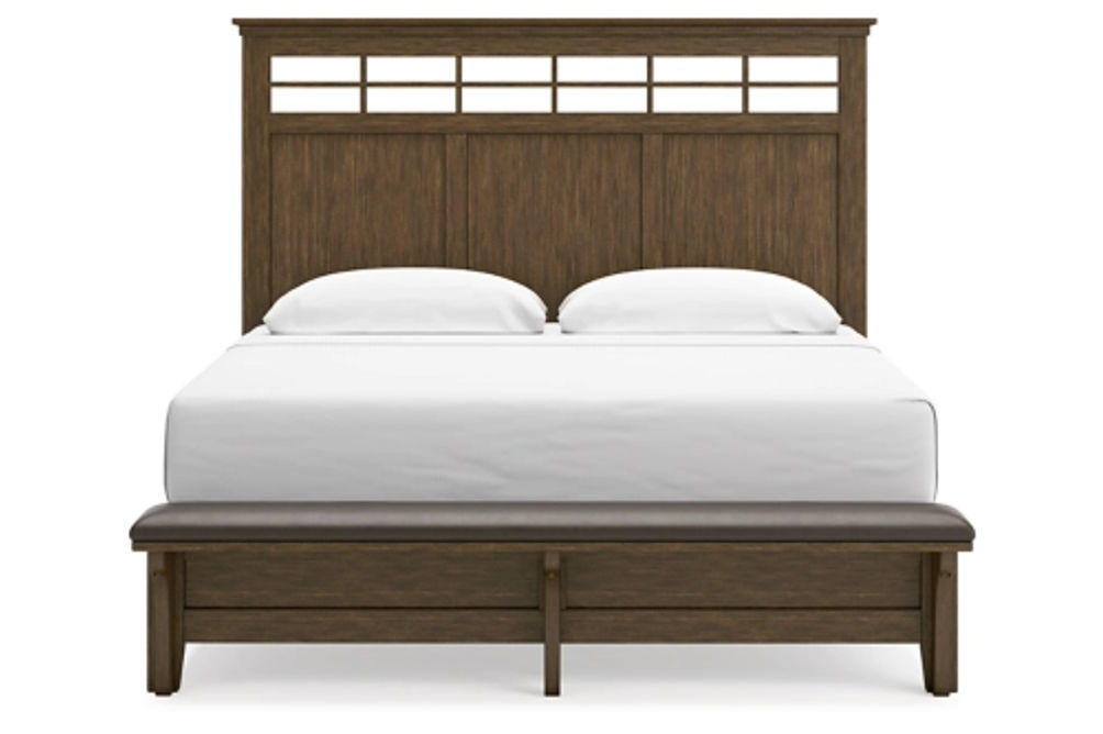 Benchcraft Shawbeck California King Panel Bed-Dark Brown