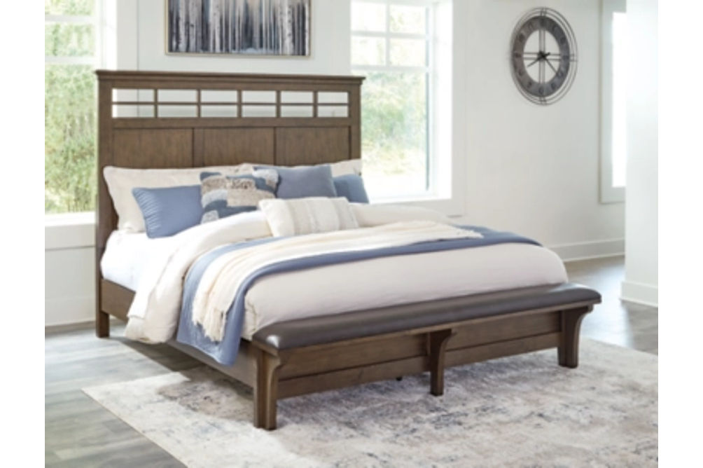 Benchcraft Shawbeck California King Panel Bed-Dark Brown