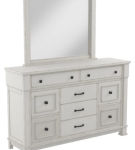 Jennily Queen Panel Bed with Dresser and Mirror