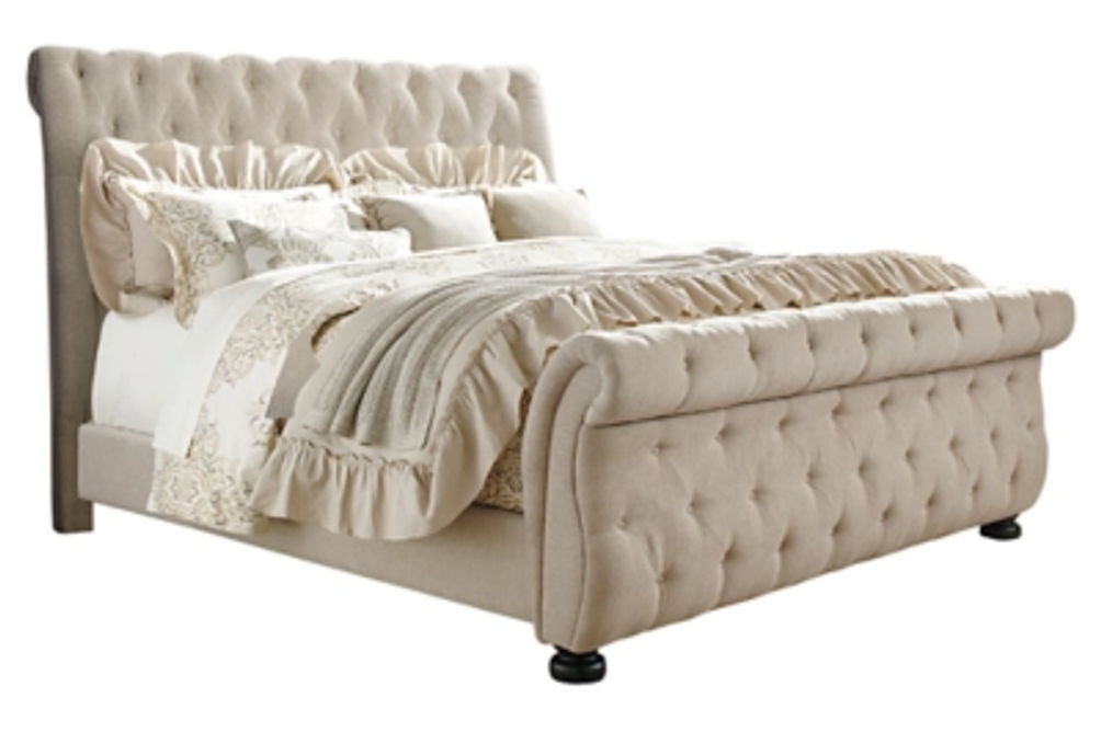 Signature Design by Ashley Willenburg King Upholstered Sleigh Bed-Linen