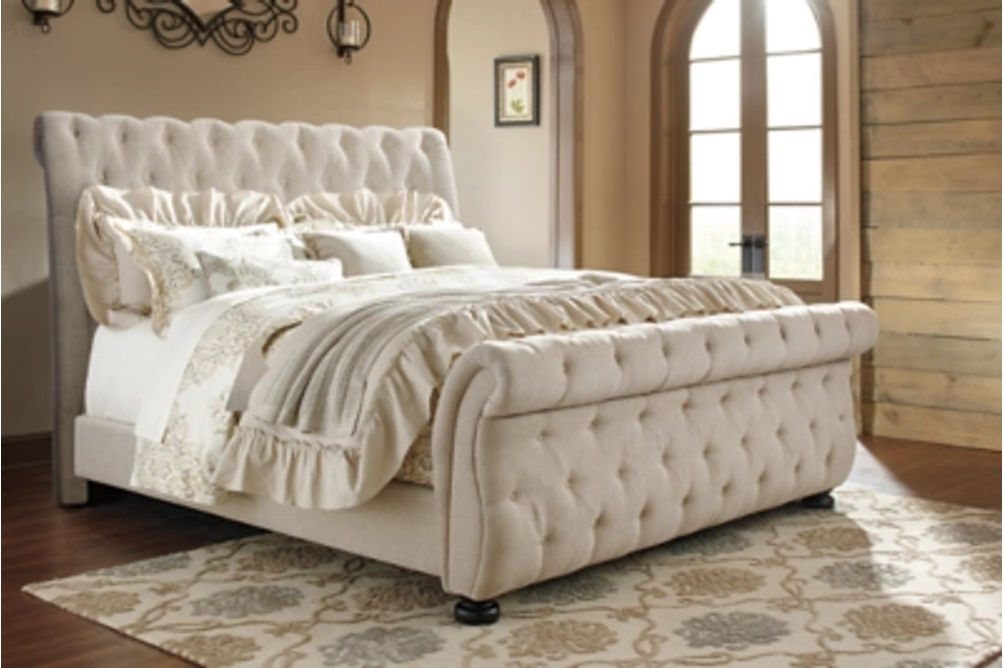 Cama Queen tapizada Willenburg de Signature Design by Ashley