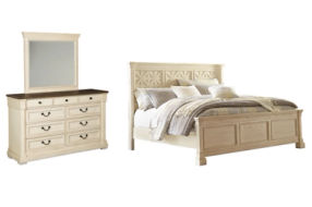 Signature Design by Ashley Bolanburg King Panel Bed, Dresser and Mirror