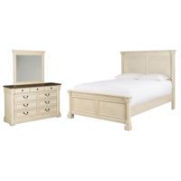 Signature Design by Ashley Bolanburg Queen Panel Bed, Dresser and Mirror