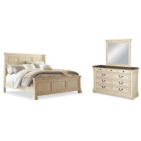 Signature Design by Ashley Bolanburg King Panel Bed, Dresser and Mirror