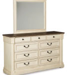 Signature Design by Ashley Bolanburg Queen Panel Bed, Dresser and Mirror