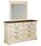 Signature Design by Ashley Bolanburg King Panel Bed, Dresser and Mirror