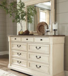 Signature Design by Ashley Bolanburg King Panel Bed, Dresser and Mirror