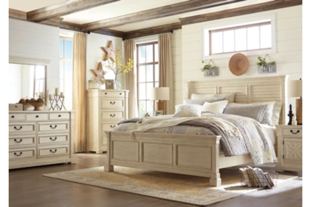 Signature Design by Ashley Bolanburg California King Panel Bed-Antique White