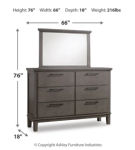 Benchcraft Hallanden King Panel Bed with Storage, Dresser and Mirror