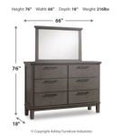 Benchcraft Hallanden Queen Storage Bed, Dresser, Mirror and Nightstand-Gray