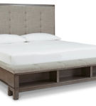 Signature Design by Ashley Hallanden King Upholstered Panel Bed with Storage