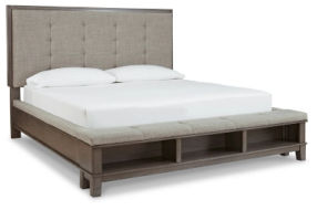 Signature Design by Ashley Hallanden King Upholstered Panel Bed with Storage