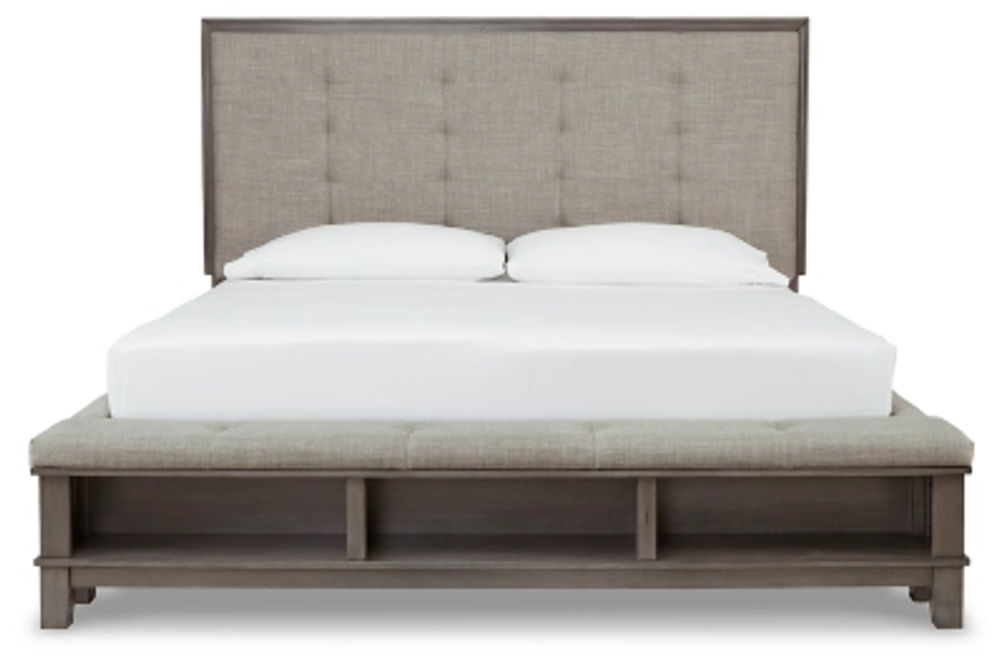 Signature Design by Ashley Hallanden King Upholstered Panel Bed with Storage