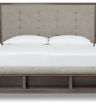 Signature Design by Ashley Hallanden King Upholstered Panel Bed with Storage