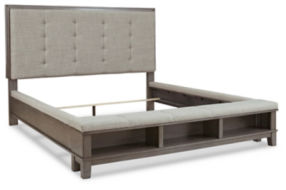 Signature Design by Ashley Hallanden King Upholstered Panel Bed with Storage