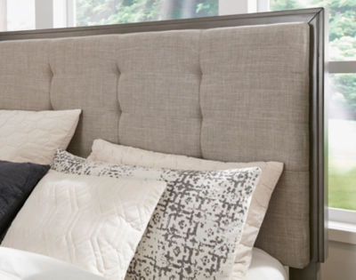 Rent-To-Own Benchcraft Hallanden Queen Upholstered Storage Bed