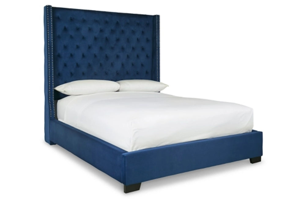 Signature Design by Ashley Coralayne Queen Upholstered Bed with Mirrored Dress