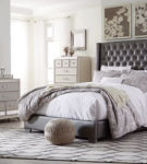 Signature Design by Ashley Coralayne King Upholstered Bed-Gray