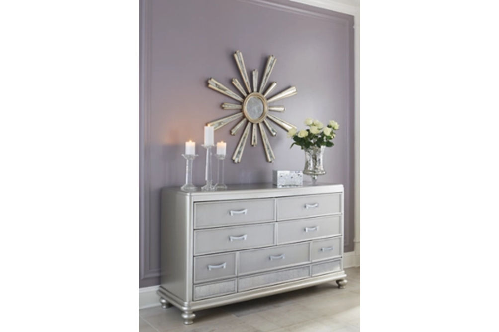 Signature Design by Ashley Coralayne Queen Upholstered Bed and Dresser