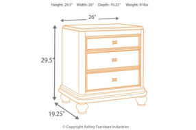 Signature Design by Ashley Coralayne King Upholstered Bed with Mirrored Dresser