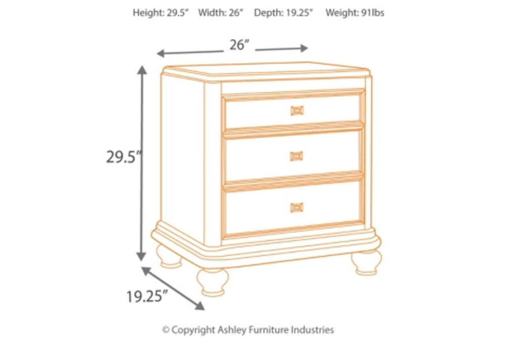 Signature Design by Ashley Coralayne King Upholstered Bed with Mirrored Dresser