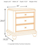 Signature Design by Ashley Coralayne King Upholstered Bed with Mirrored Dresser