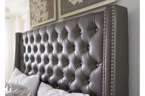 Signature Design by Ashley Coralayne King Upholstered Bed-Gray