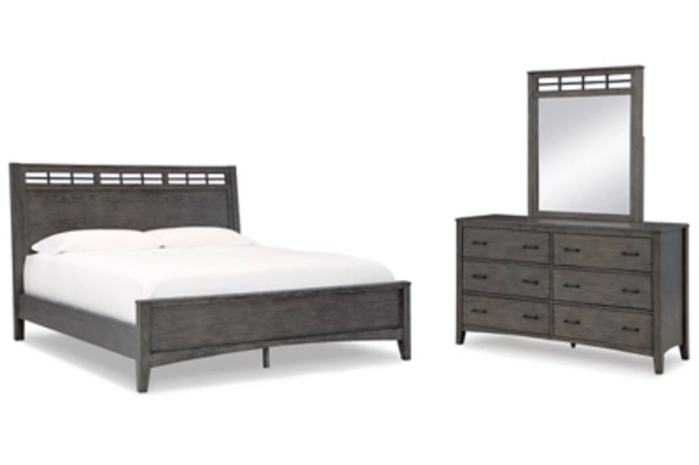 Signature Design by Ashley Montillan Queen Panel Bed, Dresser and Mirror
