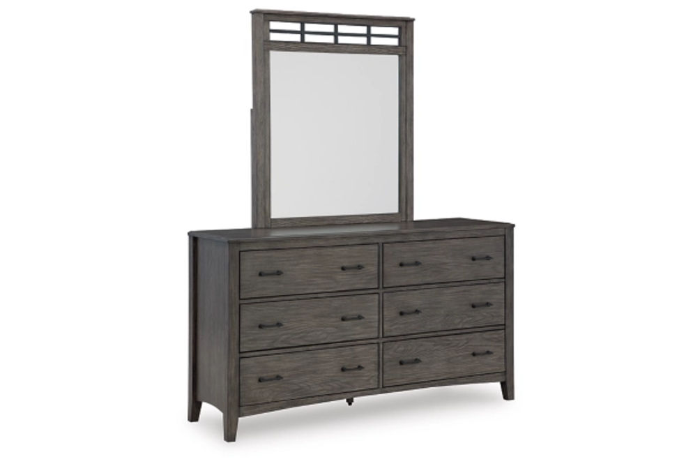 Signature Design by Ashley Montillan King Panel Bed, Dresser and Mirror